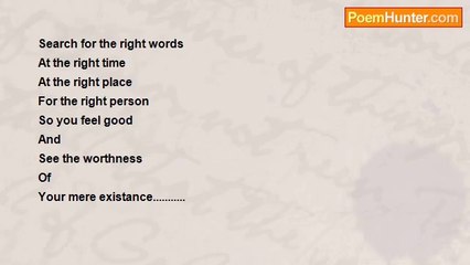 Seema Chowdhury - Search For The Right Words