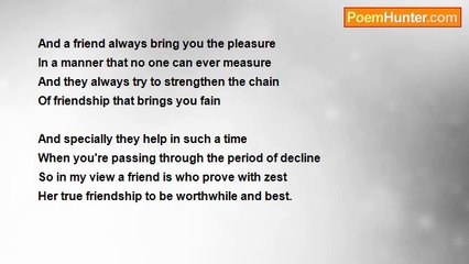 Seema Chowdhury - A Friend In My View