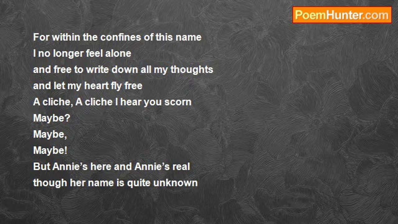 Anne Onymous - Annie