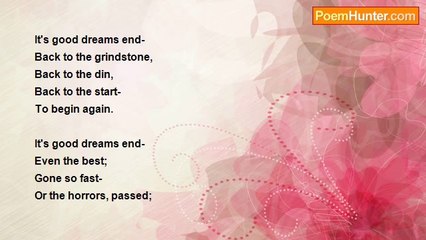 Patti Masterman - It's good dreams end