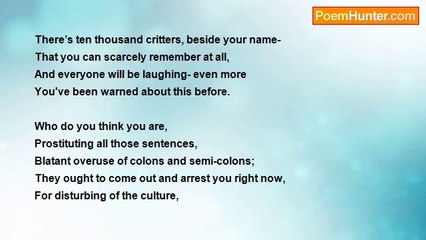 Patti Masterman - I fornicate, therefore I am
