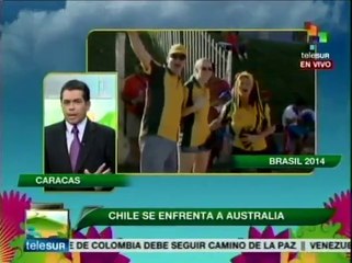Chile celebra sus primeros dos goles en el Mundial de Fútbol