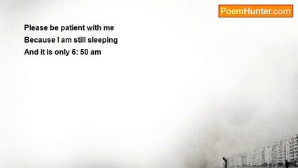 Aldo Kraas - PLEASE BE PATIENT WITH ME