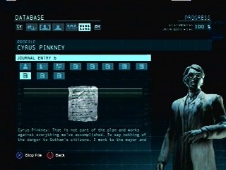 Batman: Arkham Origins PS3 Game - Cyrus Pinkney Audio Journal Files