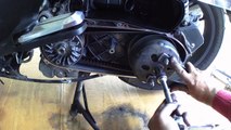 Honda PCX Installing Dr. Pulley Sliders and New Belt