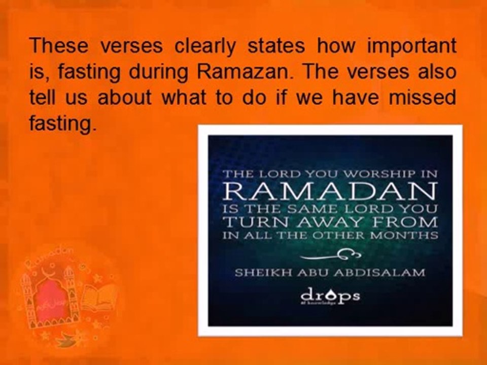 Fast During Ramazan