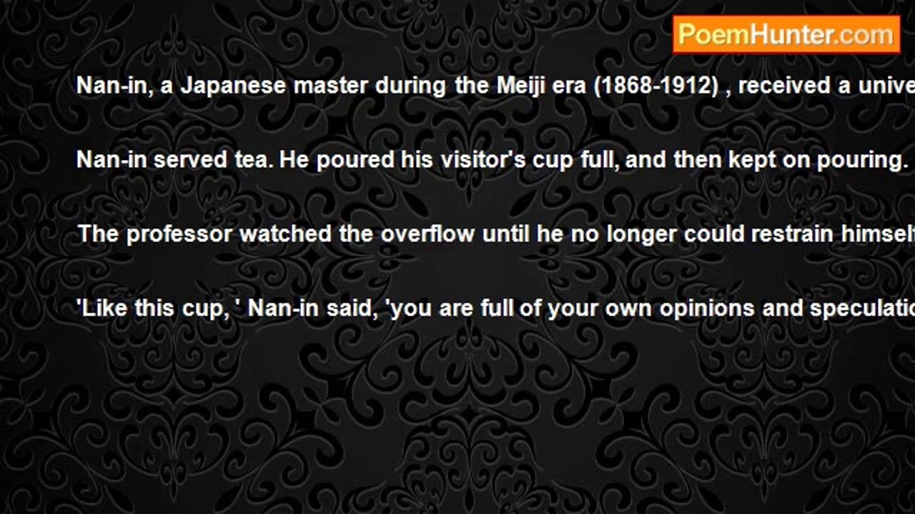 anurag duggal - A cup of Tea...A zen Koan