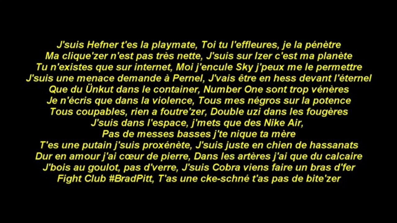 Booba - Parlons Peu (Paroles / Lyrics)