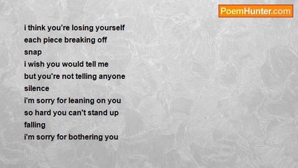 Just Becca - you're losing yourself