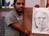 Dhaval Khatri sketch art of Narendra Modi (Prime Minister of India)