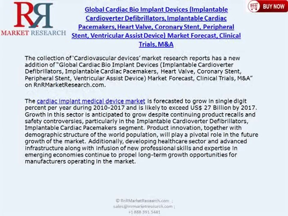 Cardiac Bio Implants Devices Industry Analysis and Forecasts 2017
