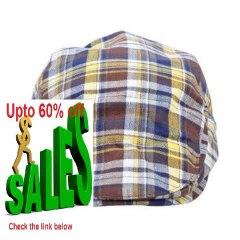 Best Deals Simplicity Old Fashioned Plaid Pattern Cotton Summer Peak Caps Review
