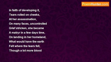RAVIKIRAN ARAKKAL - BENAZIR ;  TEARS FOR A PLUCKED ROSE.