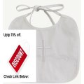 Best Deals Lito White Embroidered Cotton Christening Baptism Boy's Bib Review