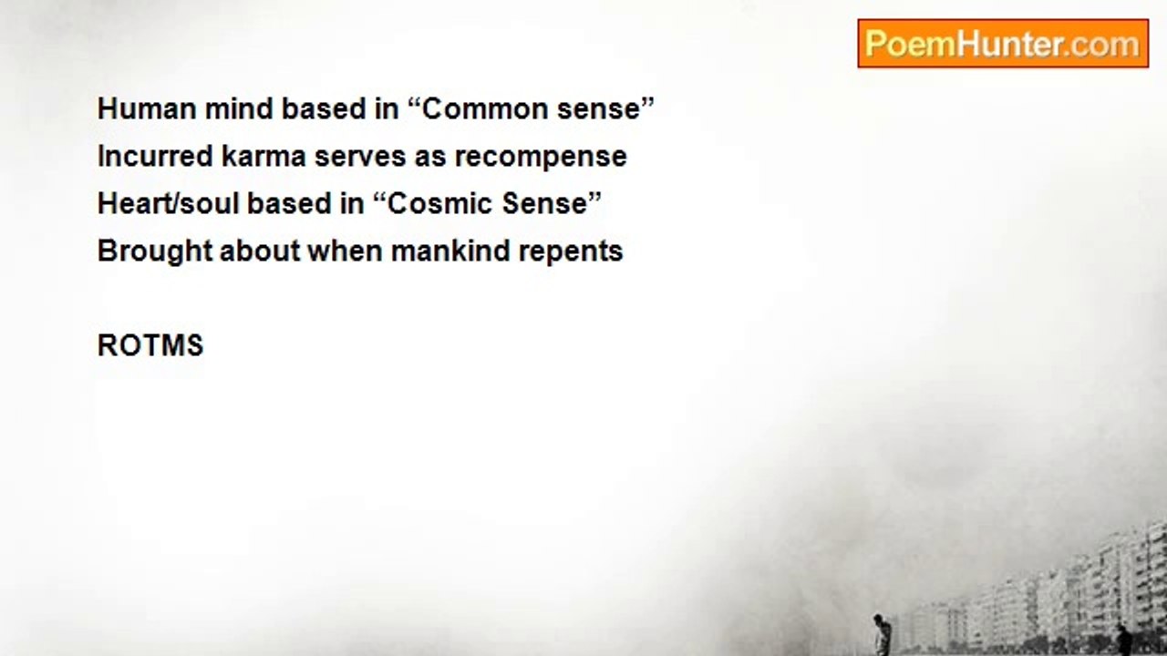 Ray Lucero - COMMON SENSE or COSMIC SENSE?