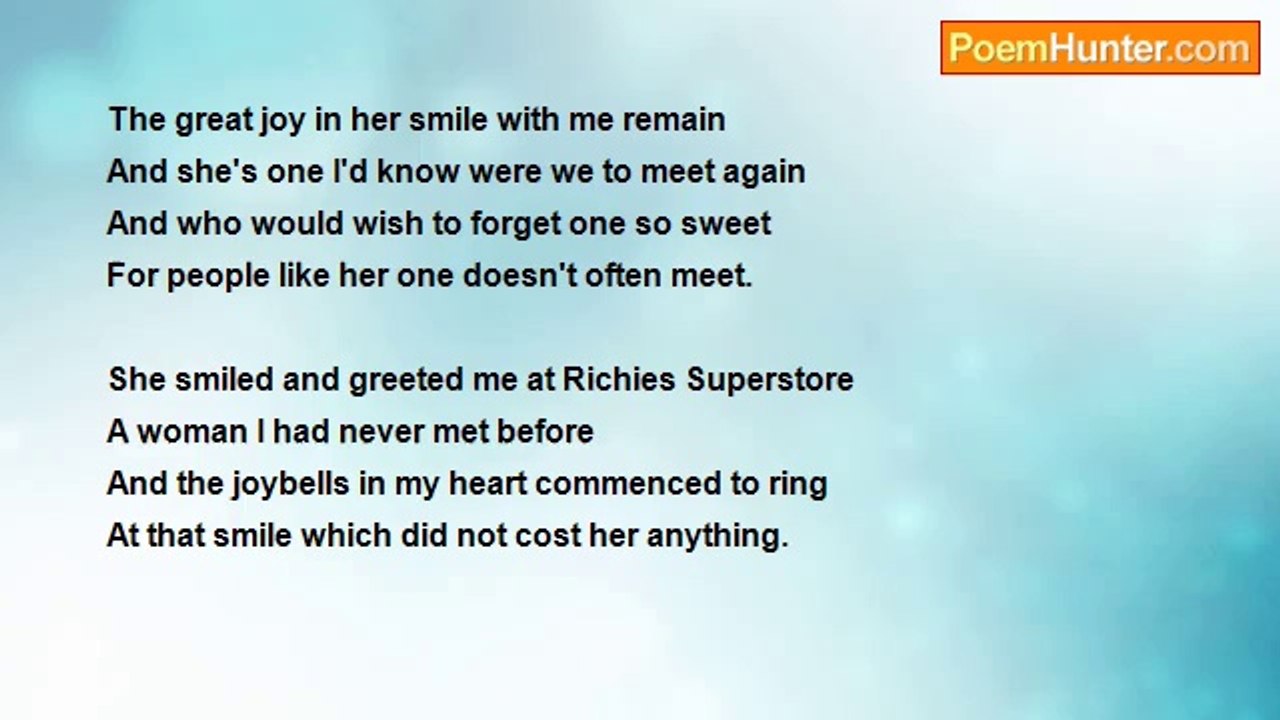 Francis Duggan - On Meeting A Friendly Person