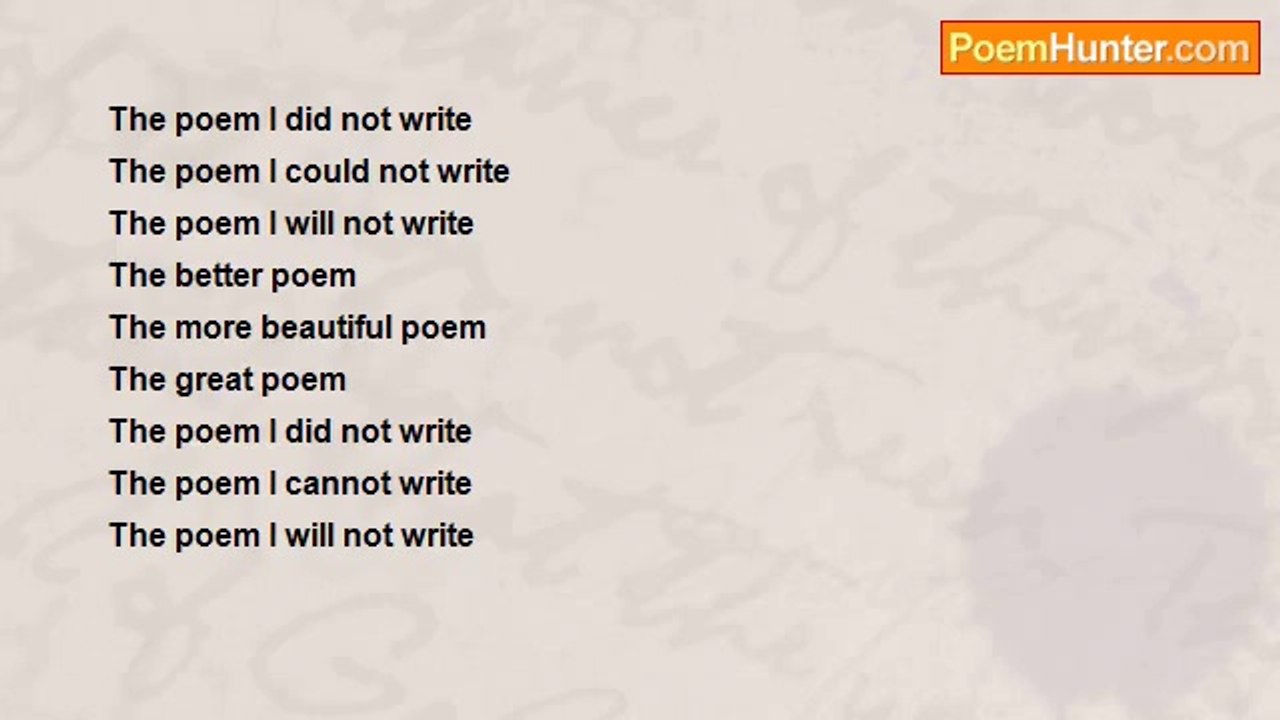Shalom Freedman - The Poem I Did Not Write
