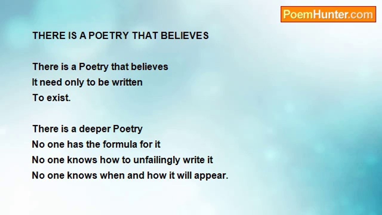 Shalom Freedman - There Is a Poetry That Believes
