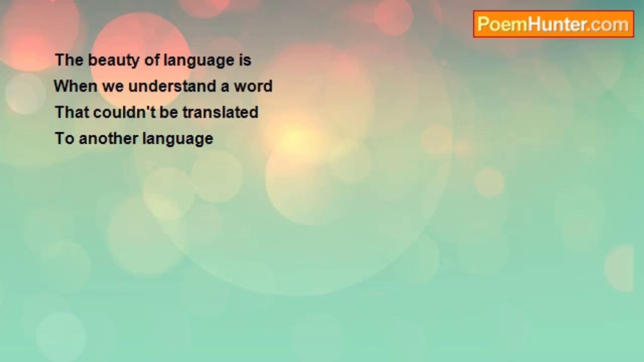 maria sudibyo - The Beauty Of Language