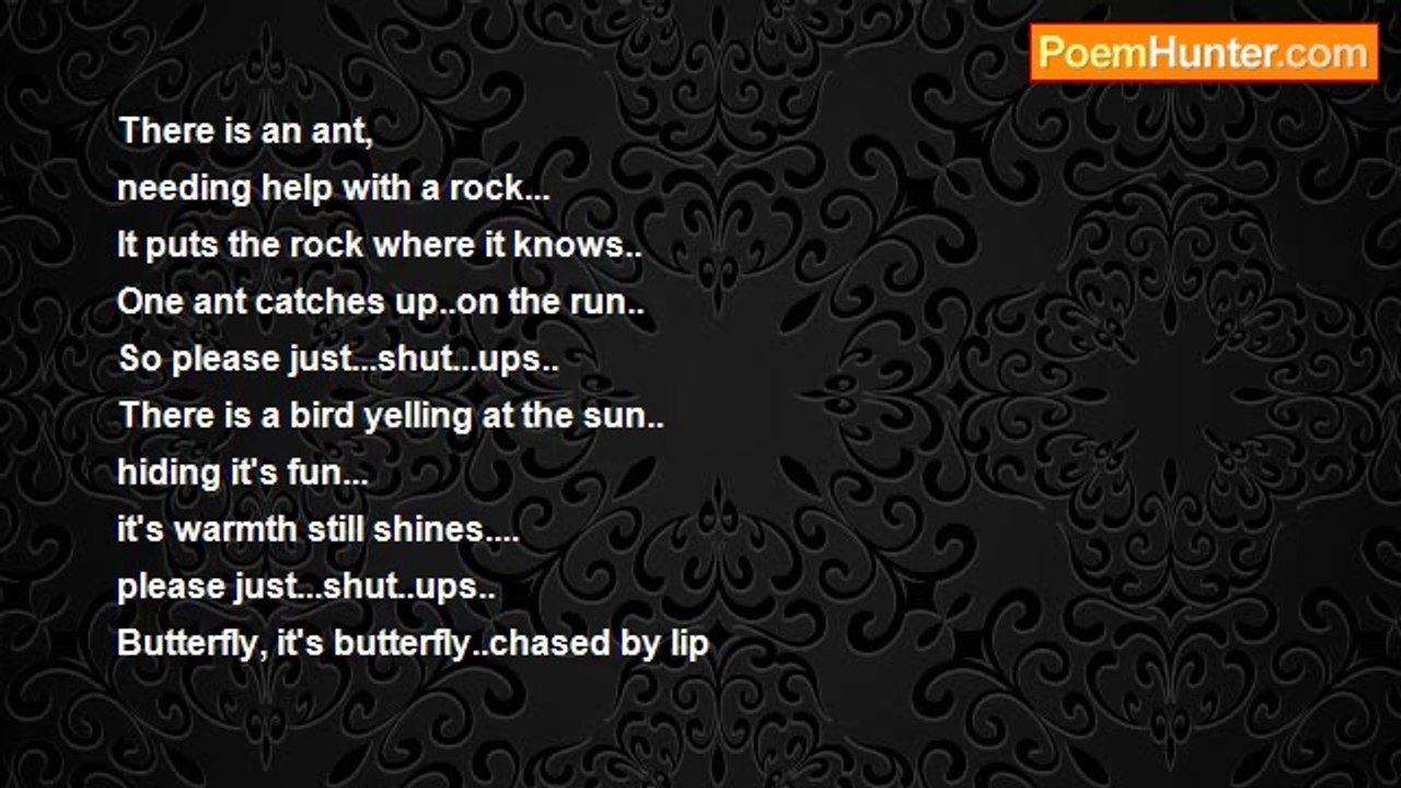 Is It Poetry - where ever it hears just that one...please...just