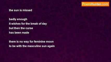 RIC S. BASTASA - the moon realizes the importance of the sun