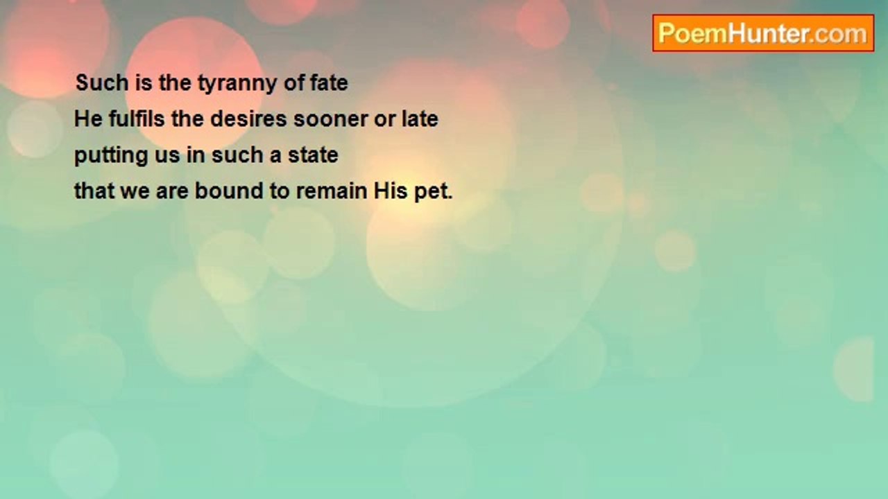 Er.(Dr.) PRADEEP KUMAR MOHANTY - Tyranny of fate