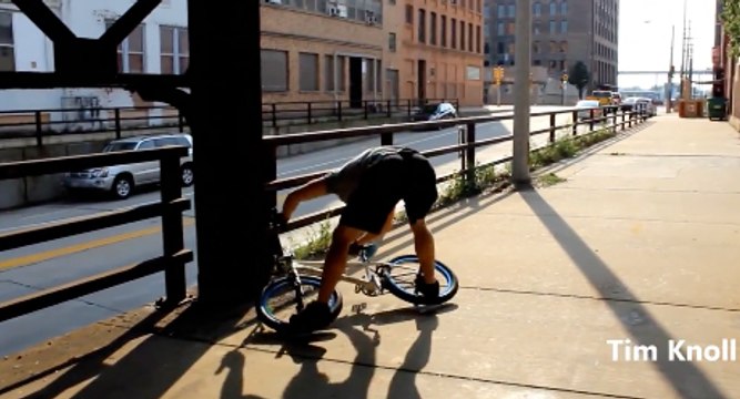Awesome Parkour Stunts with BMX by Tim Knoll