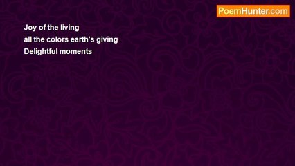 Peter S. Quinn - Haiku 'joy of the living'