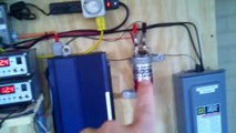 How to wire the 500K uf Capacitor into your PV solar setup to help with starting up inverter loads