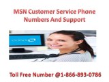 MSN Email Help 1-866-893-0786