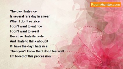 maria sudibyo - The Day I Hate Rice