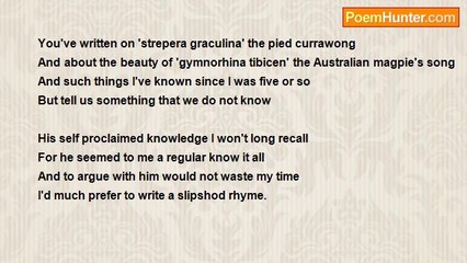 Francis Duggan - A Regular Know It All