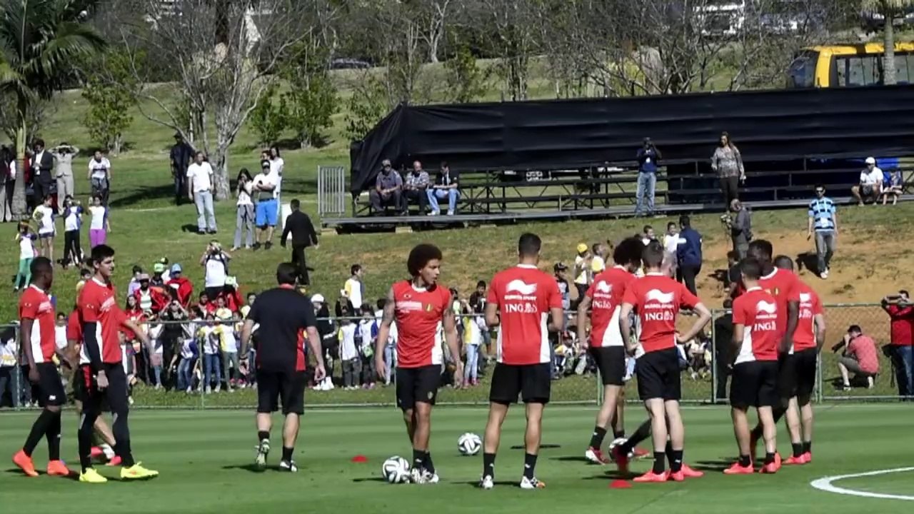 Belgium warm up ahead of Algeria World Cup clash