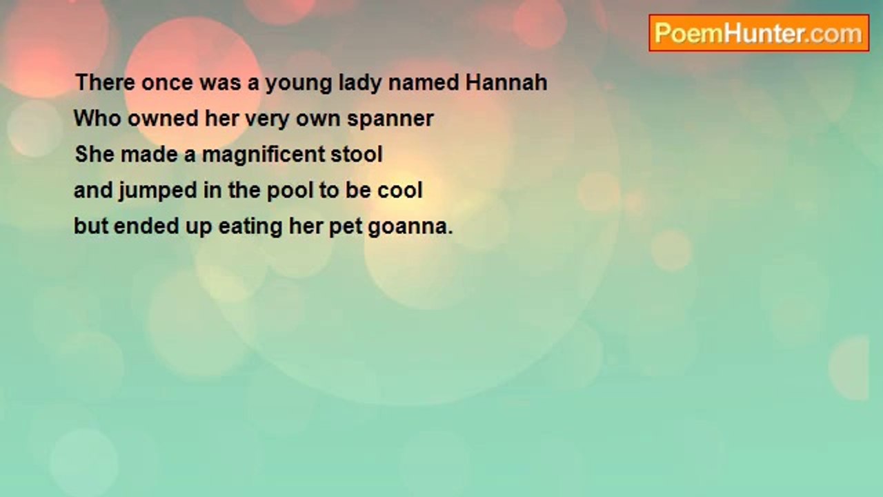 Hannah Charles - Limerick about Hannah