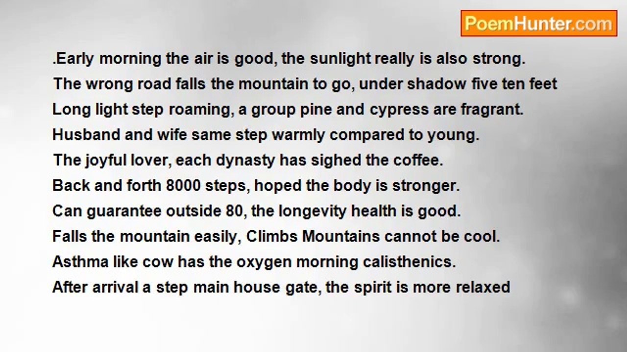 Albert Wong - Morning Walks In our Retire.