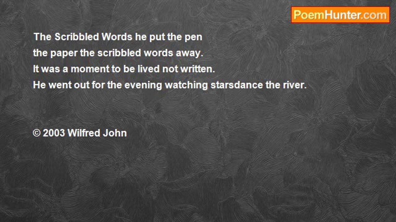 WILFRED JOHN - The Words