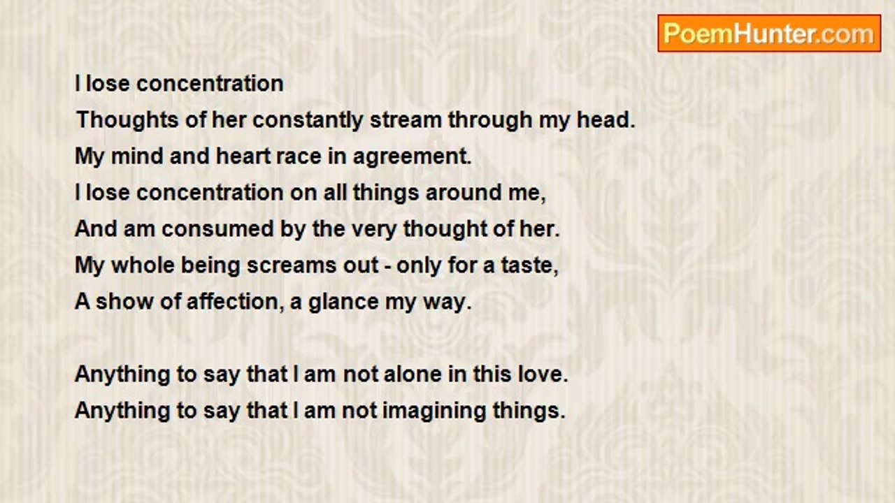 WILFRED JOHN - I lose concentration