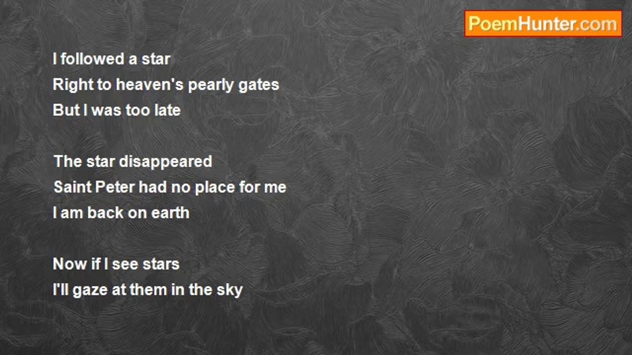Sandra Martyres - Stars - A senryu style poem