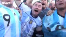 Football / Les supporters argentins investissent Copacabana - 14/06