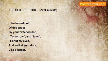 Tsira Gogeshvili - THE OLD CREDITOR...........