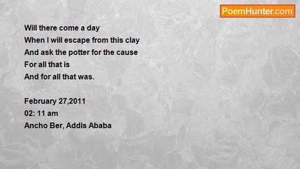 Tsegaye Hailesilassie - Will there come a day?