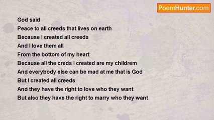 Aldo Kraas - PEACE TO ALL CREEDS