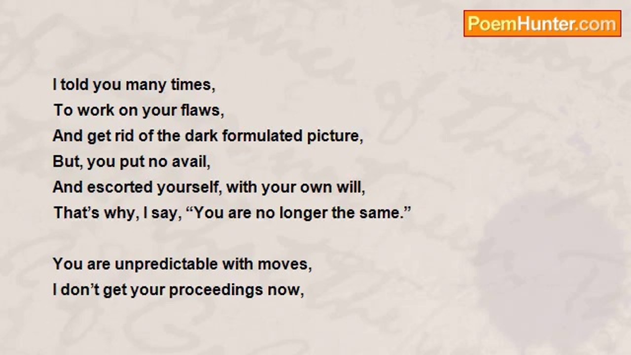 Richa Dhodi - YOU ARE NO LONGER THE SAME..