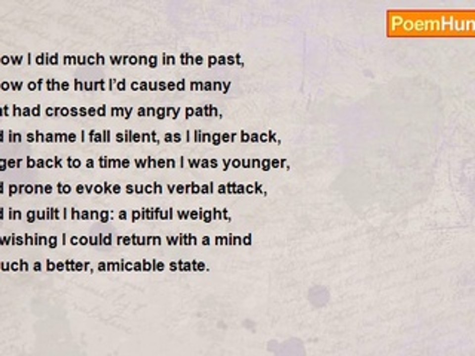 Amy Gerrard - Looking Back at Wrong Things Done