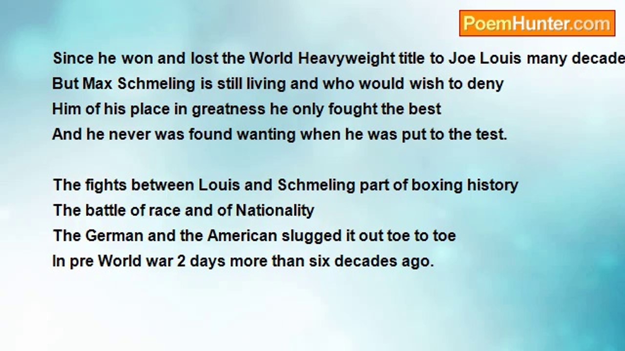 Francis Duggan - Max Schmeling Is Still Living