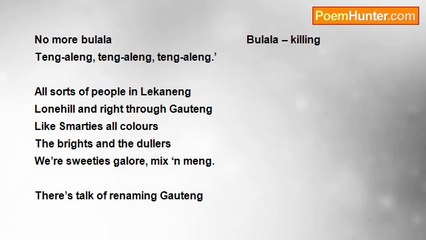 Margaret Kollmer - Gauteng Limericks (A South African Province)