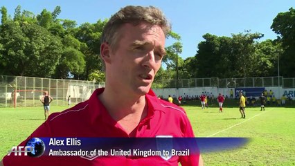 English fans play friendly match during World Cup