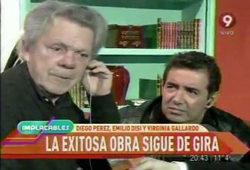 Diego Perez, Virginia Gallardo y Emilio Disi móvil para Implacables hablando de Masión Imposible 2 - 14 de Junio