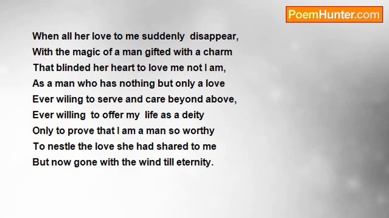 MELVIN BANGGOLLAY - SONNET OF A LOVE GONE IN THE WIND