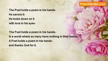 Shalom Freedman - A Poet Holds A Poem In His Hands